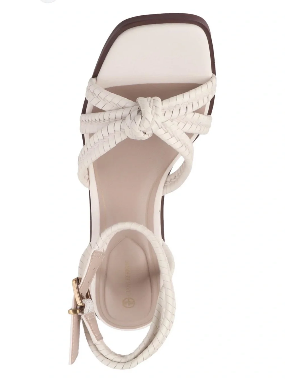 Gianni Bernini Women’s White Linen Renaee Sandals NIB